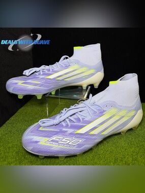 Adidas F50 Sparkfusion Elite Mid FG Size 10 Women's Purple Neon Soccer Cleats